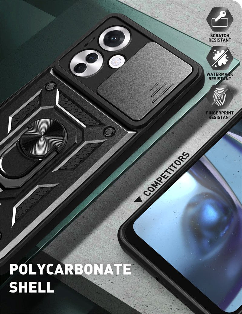 Funda para OPPO Reno11F 5G, Protector de cámara con lente deslizante, armadura a prueba de golpes, Coque para OPPO Reno11 F Reno 11F 11 F 5G