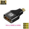 Adaptador HDMI 2,1 90 grados 270 grados HDMI macho a hembra 8K 60Hz 4K 120Hz 48Gbps vídeo HDR para ordenador portátil HD TV proyector adaptador