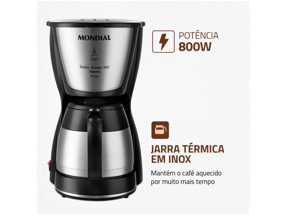 Cafetera eléctrica Mondial Dolce Aroma Thermo, 110V