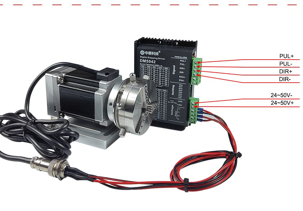 Máquina de Marcado Láser CNC Hunst D69 con Eje Rotatorio para Grabado de Anillos, Pulseras y Joyería, Accesorio Rotatorio con Bloqueo Automático