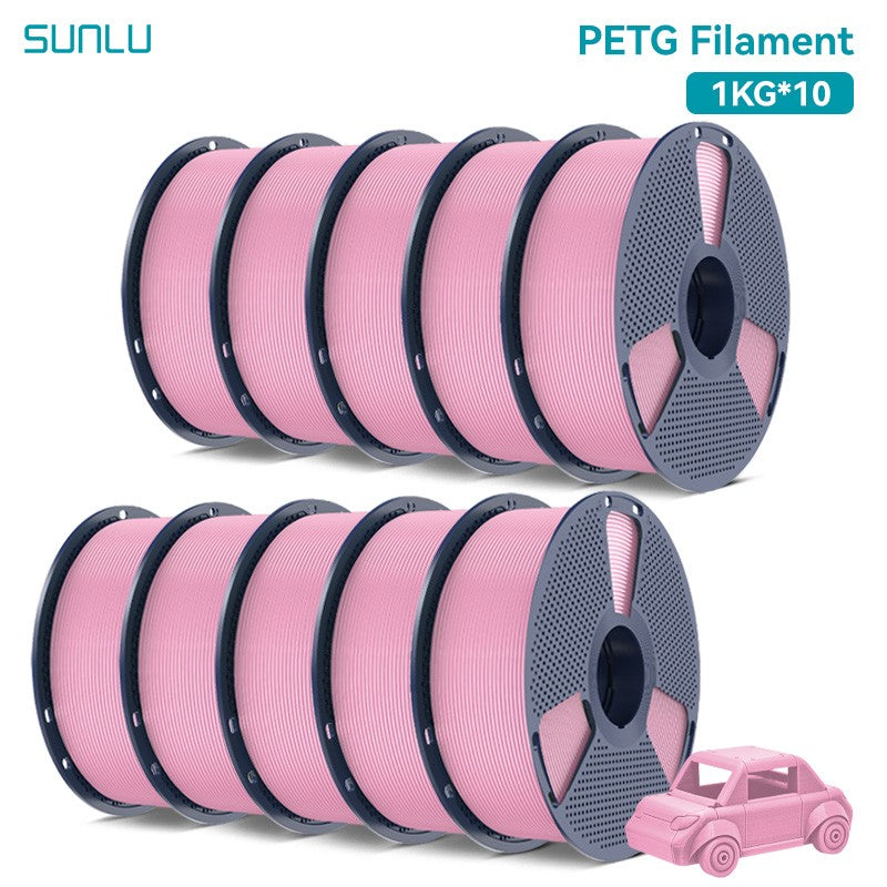 Filamentos SUNLU PLA PETG PLA Plus, 10 rollos de filamento 3D, 1 KG/rollo, 1,75mm, 100% líneas de filamento, ordenadamente para impresión 3D de la UE y EE. UU.