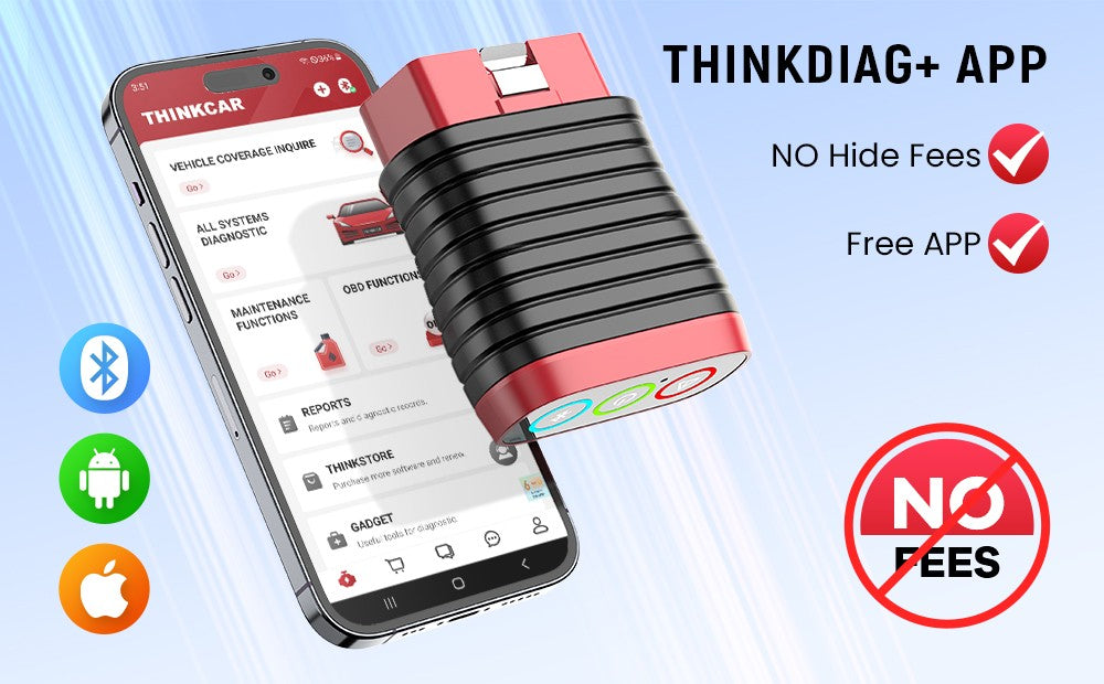 THINKCAR BD6 escáner Bluetooth herramienta de diagnóstico de coche escáner OBD2 sistema completo de diagnóstico 5 restablecer aceite IMMO lector de código de diagnóstico automático