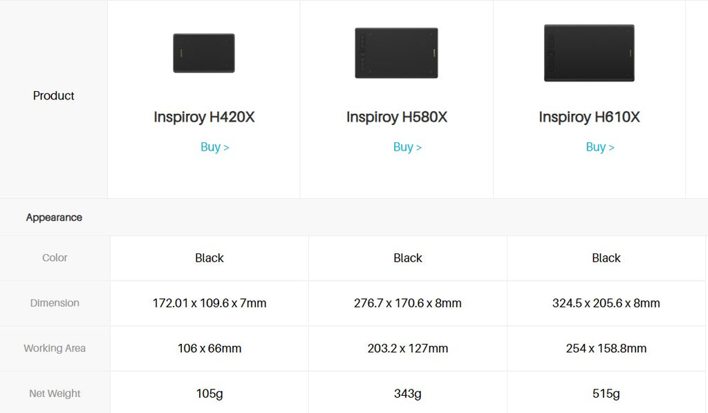 HUION tabletas gráficas H420X H580X H610X tabletas portátiles diseño de dibujo Digital animación tablero de artista Android OS compatible
