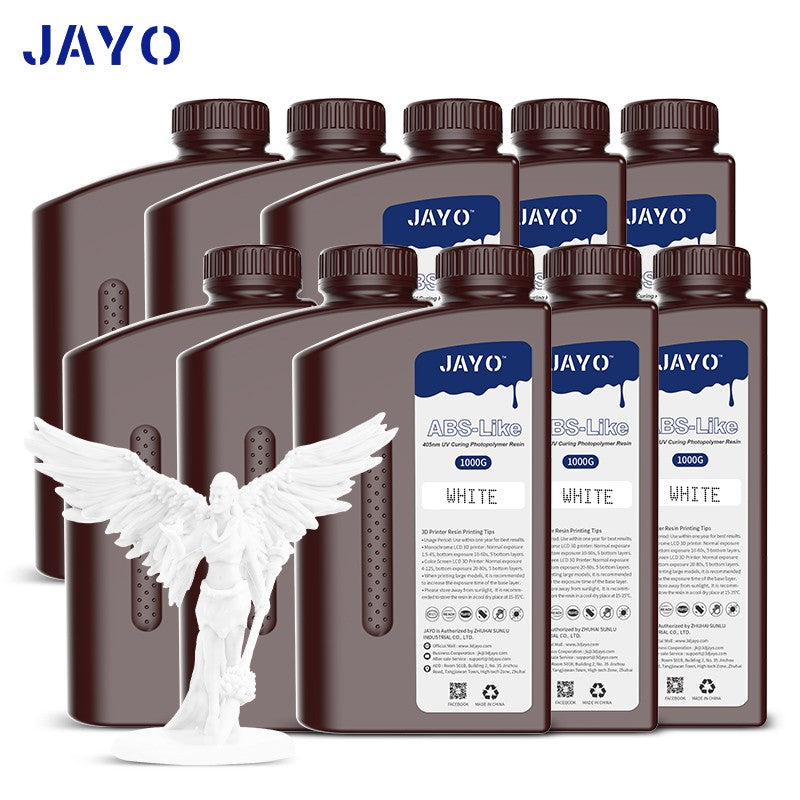 JAYO-lavabo de agua de resina 3D/como ABS/a base de plantas/líquido de resina de fotopolímero UV estándar de 10KG 405nm para materiales de impresora LCD 3D