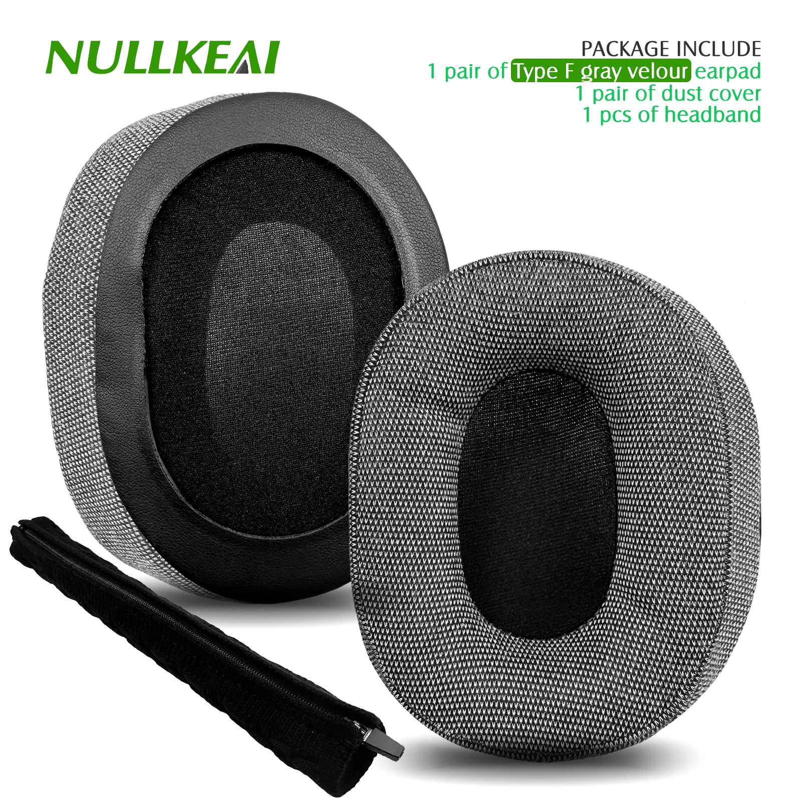 Nullkeai-almohadillas de repuesto para auriculares Anker Soundcore Life Q30 Q35 Q10 Q20, almohadillas de Gel refrescante, funda de malla, orejeras