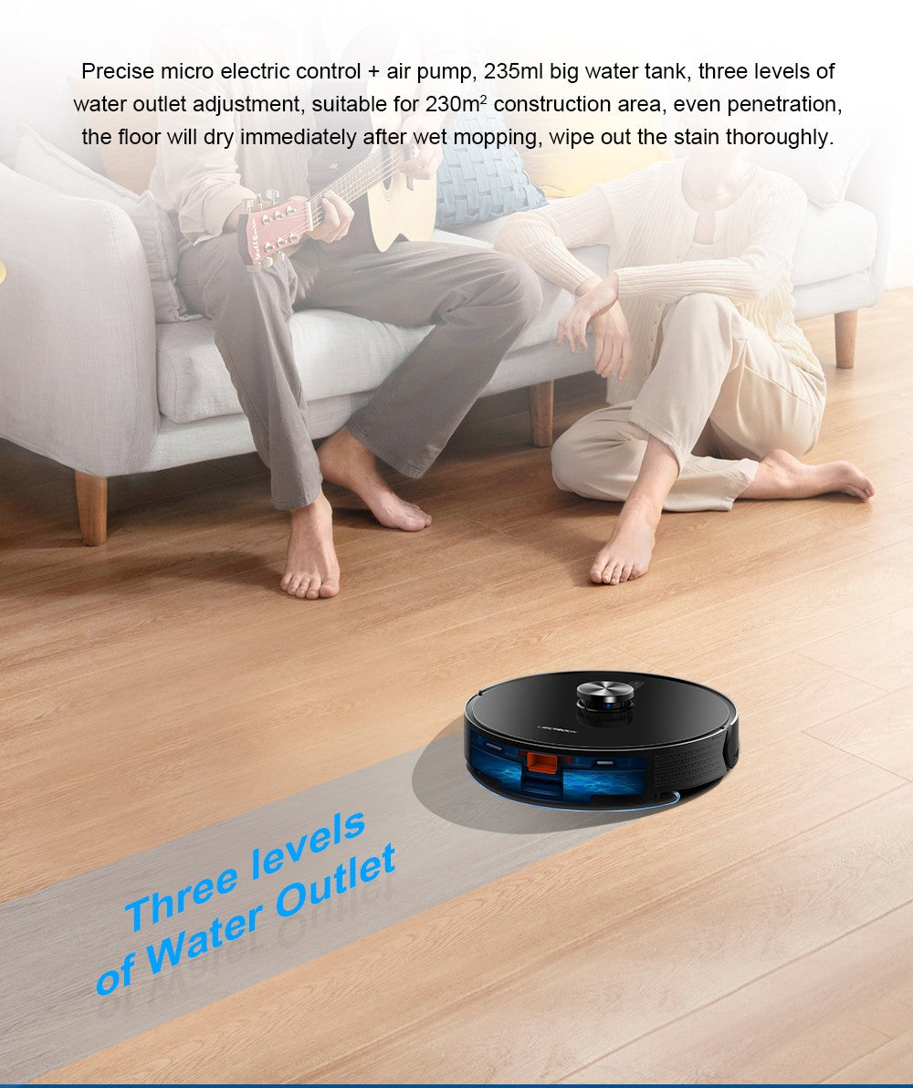 (código promocional: AEGG66)) Robot aspirador Liectroux X6,navegación láser Lidar,6500 pa,mapa de varios pisos,trapear,zona de exclusión de aplicaciones,área selectiva,reanudación de punto de interrupción