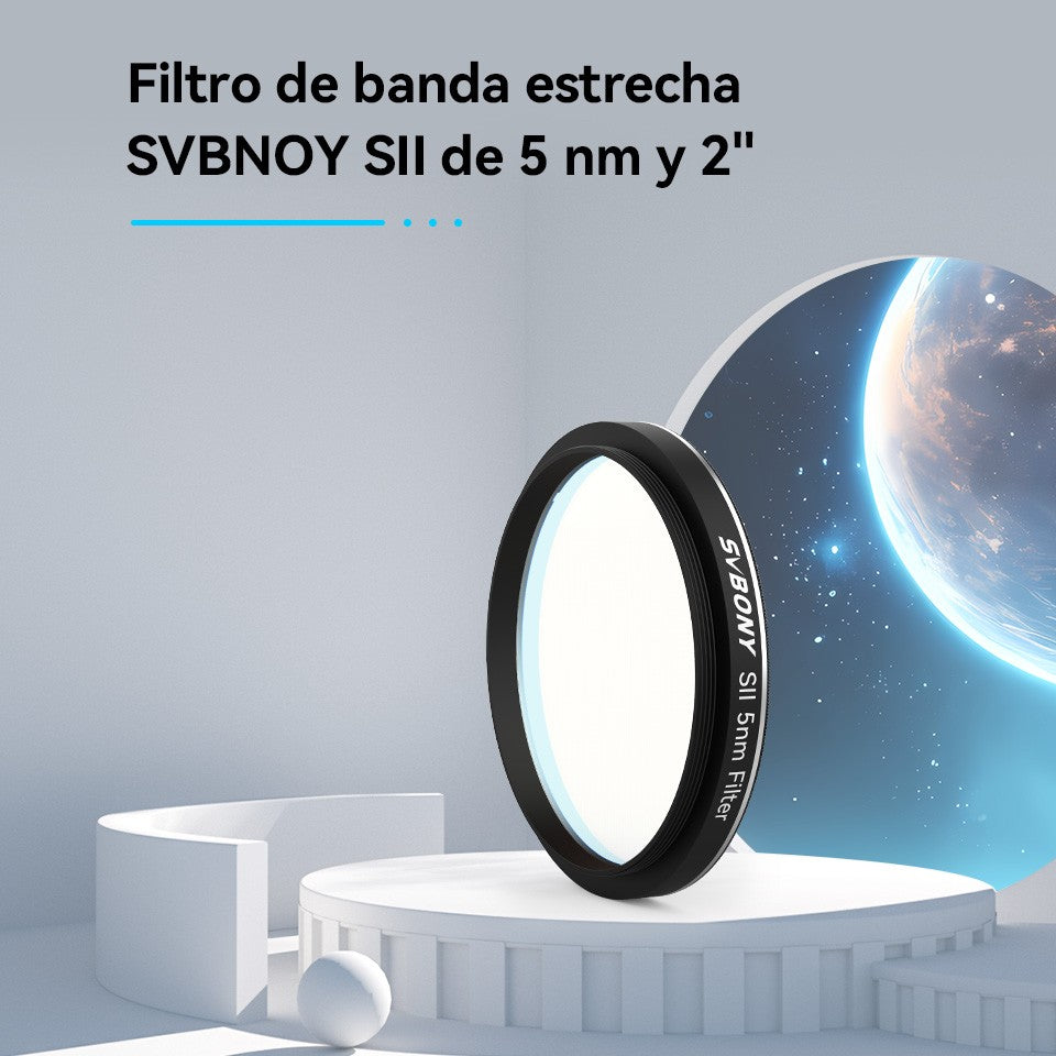 Svbony SV227 filtro de 2/1,25 pulgadas 5nmH-Alpha SII-CCD OIII-CCD banda estrecha para telescopio astronómico fotografía planetaria de espacio profundo