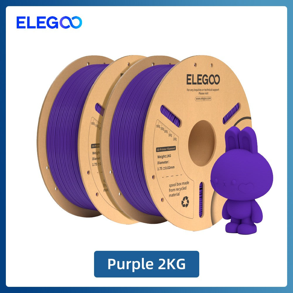 Filamento ELEGOO PLA+ de 1.75mm, PLA 3D para Impresoras 3D, Material Compatible con la Mayoría de las Impresoras FDM (1KG/Carrete, 2.2 lbs)