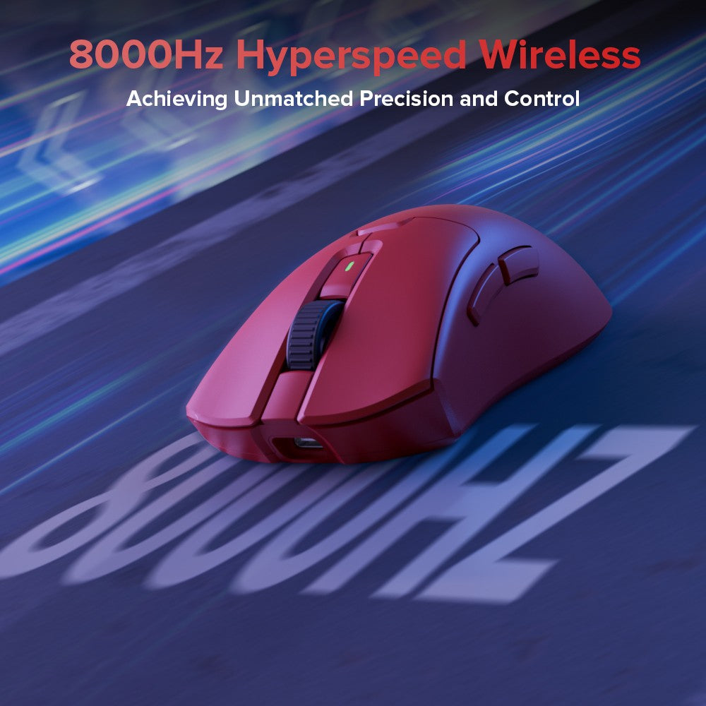 Ratón inalámbrico para juegos Delux M900 PRO, ergonómico, 8K, velocidad de orolling PAW3395 BK3633, base de carga RGB de 63g para PC y portátil de mano grande derecha