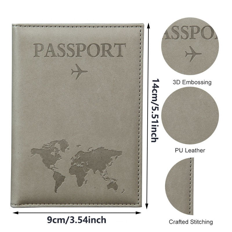Amante el mapa del mundo cubierta de pasaporte estampado en caliente avión Simple mujeres hombres viaje pasaporte estuche protector moda regalo de boda
