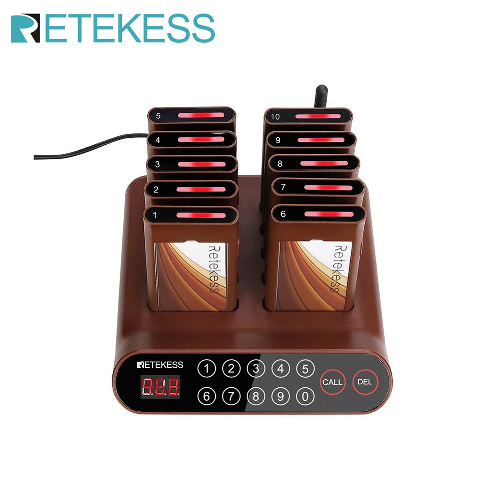 RETEKESS TD157 Sistema de Llamada Inalámbrico para Restaurantes, Localizadores de Mesa, Receptores de Señal Sonora para Food Trucks, Restaurantes de Comida Rápida, Cafeterías y Bares