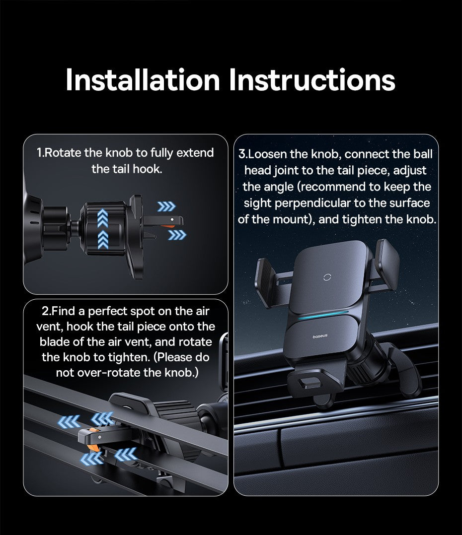 Soporte de teléfono Baseus para coche, cargador de teléfono inalámbrico QI infrarrojo de 15W para iPhone, Xiaomi, Samsung, soporte para coche, carga rápida, fácil Control