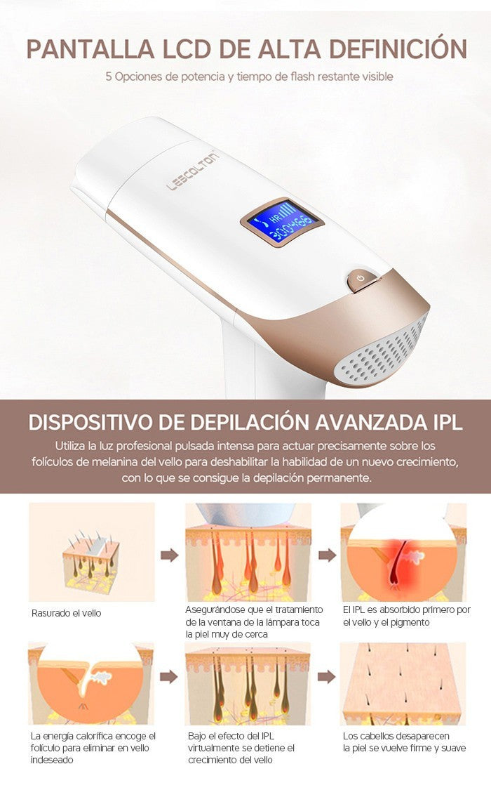 Lescolton 2in1 IPL depiladora cabello pantalla LCD máquina T009i láser permanente Bikini Trimmer eléctrico depilador un láser
