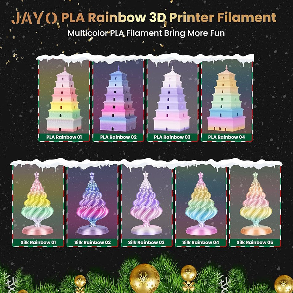 Filamento JAYO PLA 1,75 MM 5 rollos filamento de impresora 3D PLA 100% sin burbujas para FDM Coloful Material de impresión 3D regalo DIY