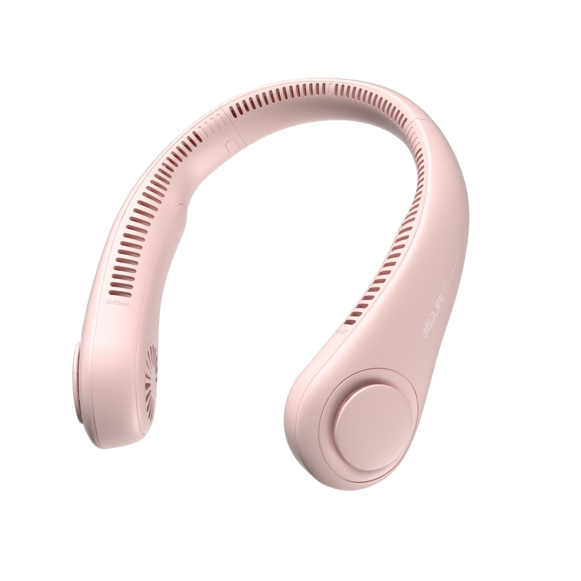 Ventilador de Cuello Portátil JISULIFE, Batería Recargable de 4000mAh, 5 Velocidades Ajustables, Ventilador de Cuello sin Aspas Manos Libres Giratorio para Deporte