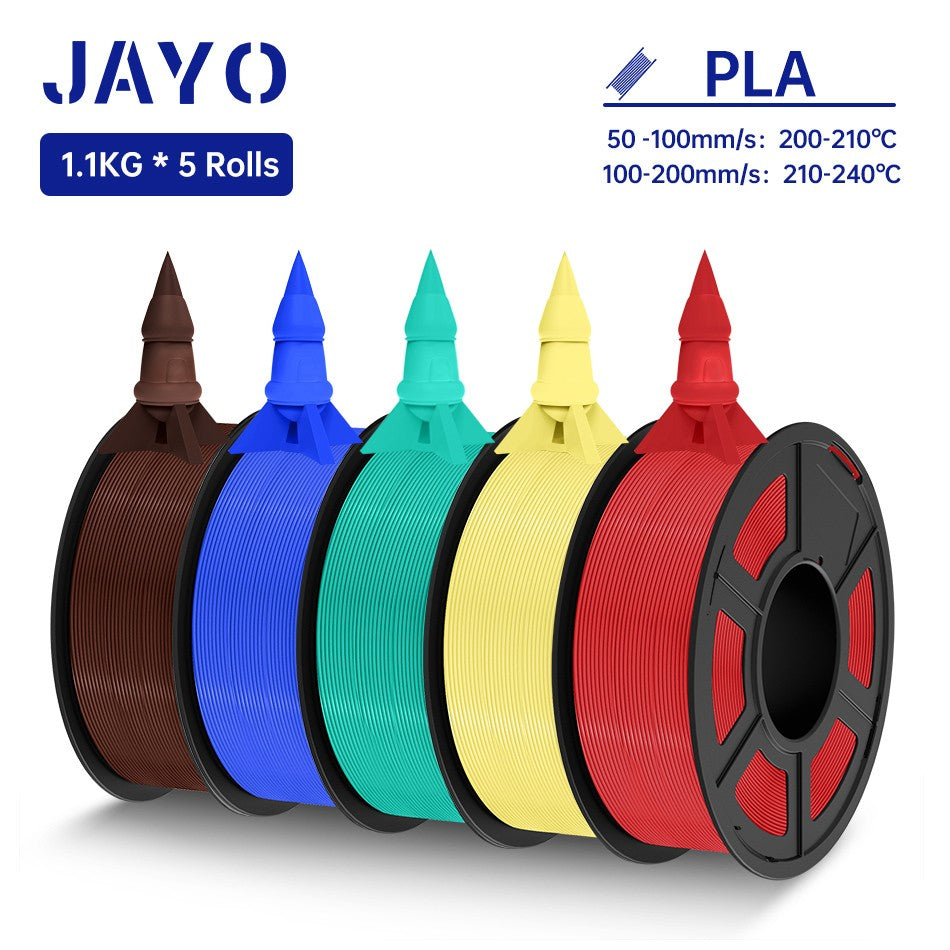 Filamento JAYO PLA 1,75 MM 5 rollos filamento de impresora 3D PLA 100% sin burbujas para FDM Coloful Material de impresión 3D regalo DIY