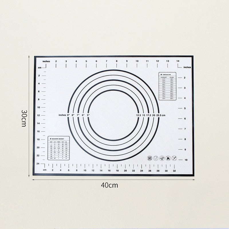Almohadilla de silicona de 60/50/40cm, estera para hornear, hoja para amasar masa, estera para cocina, rollo de masa, Pizza, soporte antiadherente para masa grande