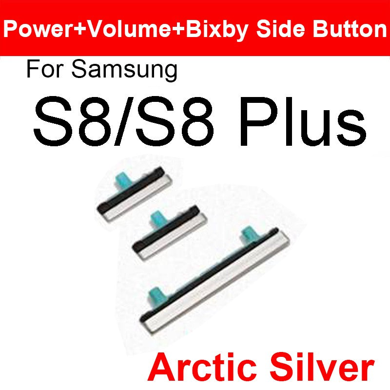 Volumen de encendido y apagado + botón Bixby para Samsung Galaxy S8 S9 S10 Plus, botón de tecla lateral para piezas de reparación Samsung Note 8