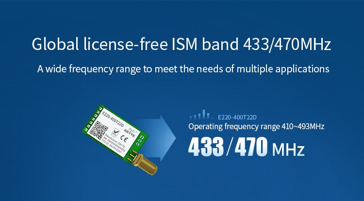 433MHz LLCC68 LoRa 470MHz Módulo inalámbrico 22dBm de largo alcance 5km CDEBYTE E220-400T22D SMA-K UART RSSI transmisor receptor SEMTECH