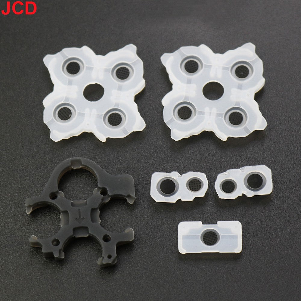 JCD 1 Juego de teclados de botón adhesivos de goma conductora de silicona para PS5 1,0 2,0 V1 V2 BDM-020 controlador accesorios de mando