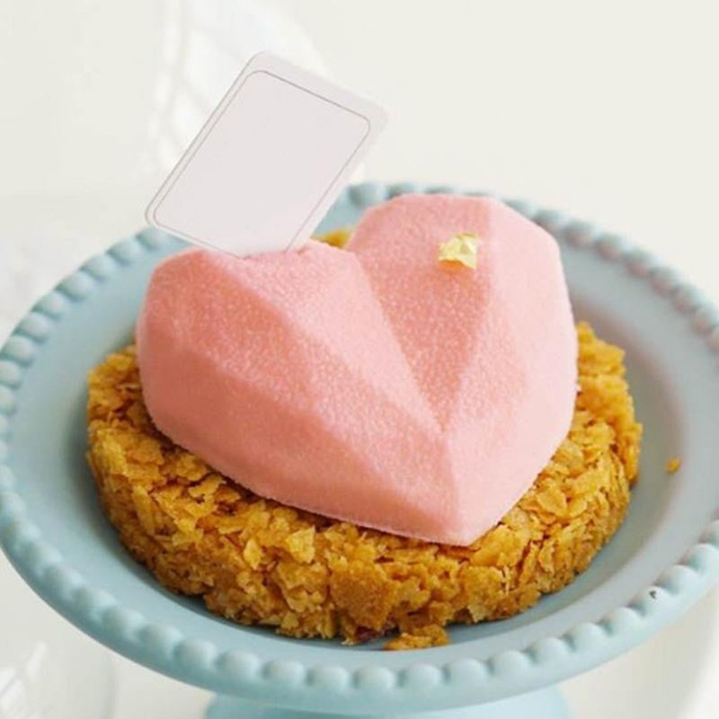 Molde de silicona con forma de corazón, 6 cavidades, pastel, Mousse, pastelería, utensilios para hornear, forma para jabón, 1 ud.