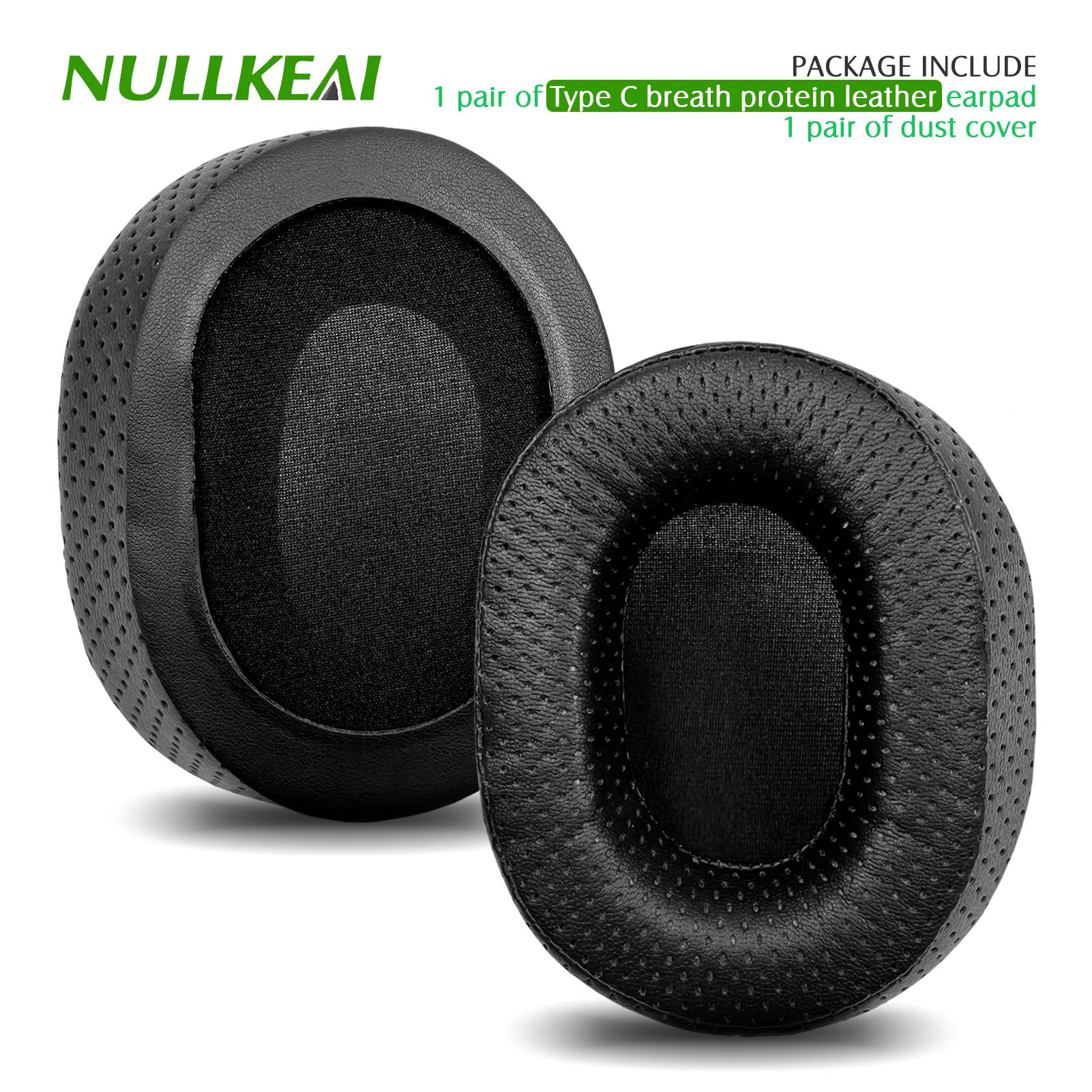 Nullkeai-almohadillas de repuesto para auriculares Anker Soundcore Life Q30 Q35 Q10 Q20, almohadillas de Gel refrescante, funda de malla, orejeras