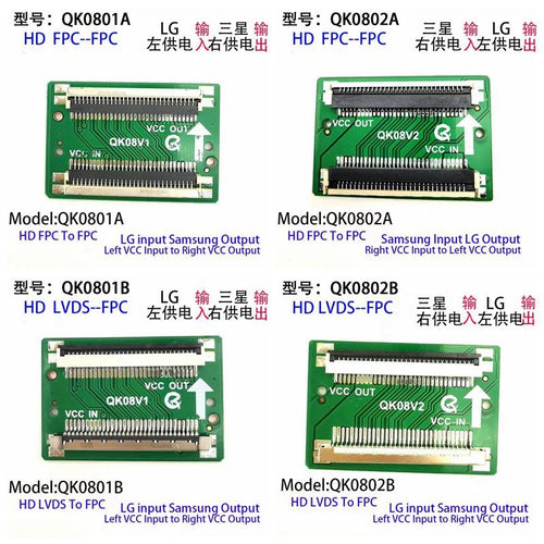 15 uds/FHD LVDS 2K 51pin/30pin para SAM Turn LG Cable conector placa adaptadora reemplazo izquierdo y derecho