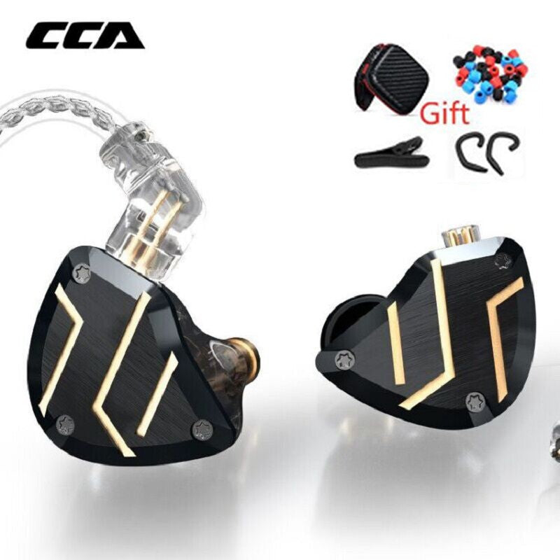 CCA C12 5BA + 1DD auriculares internos híbridos, Unidad de 12 controladores, Monitor de DJ HIFI, auriculares con cancelación de ruido, PC con cable para jugadores