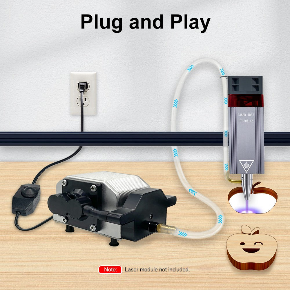 LASER TREE 5W módulo láser con asistencia de aire 450nm enfoque fijo TTL cabezal láser de luz azul para máquina de grabado de corte CNC DIY