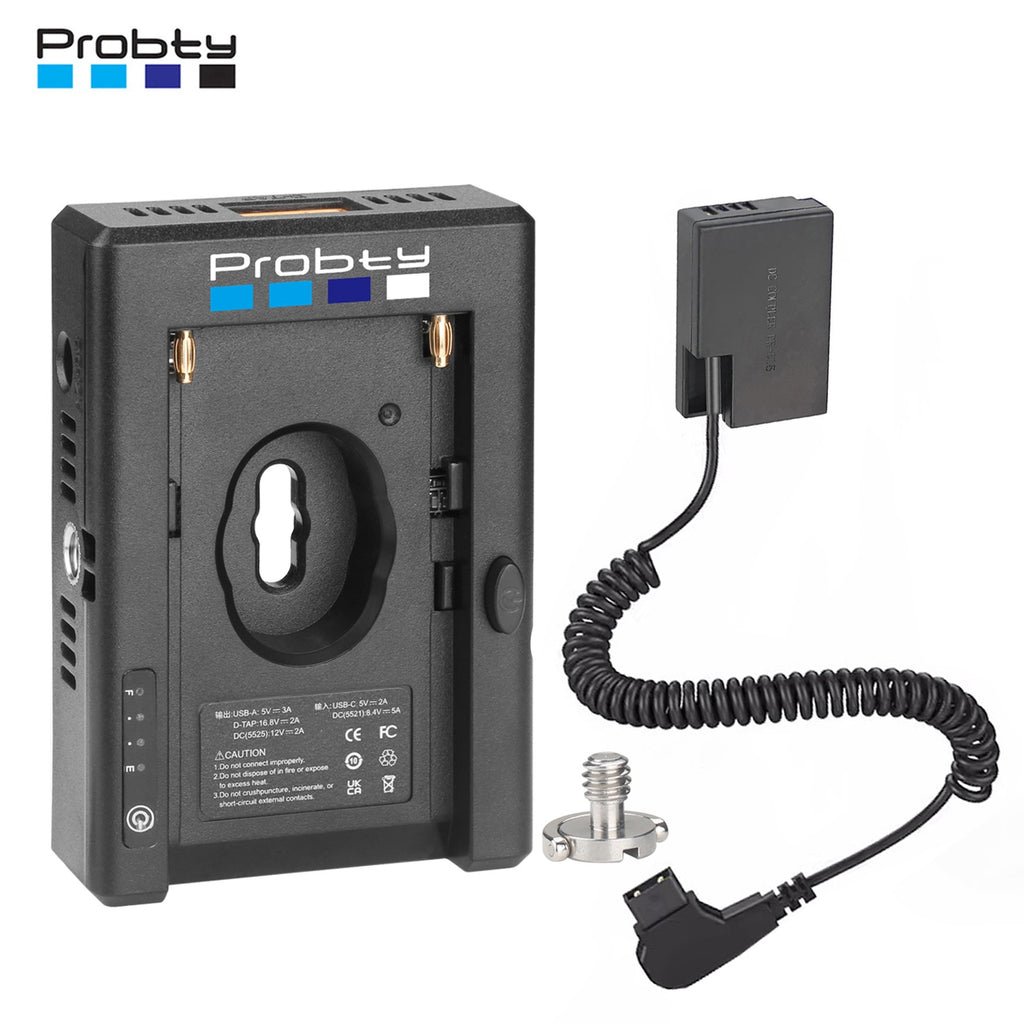ACK-E18 DR-E18 LP-E17 Kit de adaptador de corriente de D-TAP de batería simulada + placa de montaje de adaptador de batería de NP-F para Canon EOS Rebel SL2 SL3 T6i T6S