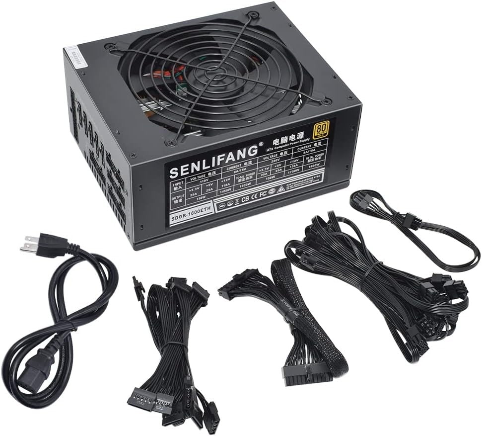 160V-240V ETC RVN ATX PC PSU para máquina de minería BTC módulo completo 1800W 2000W fuente de alimentación de minería compatible con 8 GPU