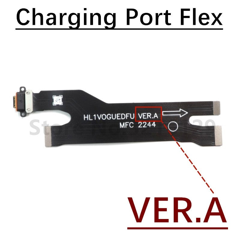 Placa SIM de micrófono para Huawei P30 Pro, altavoz, timbre, Sensor de huellas dactilares, puerto de carga de volumen de encendido/apagado, Cable flexible