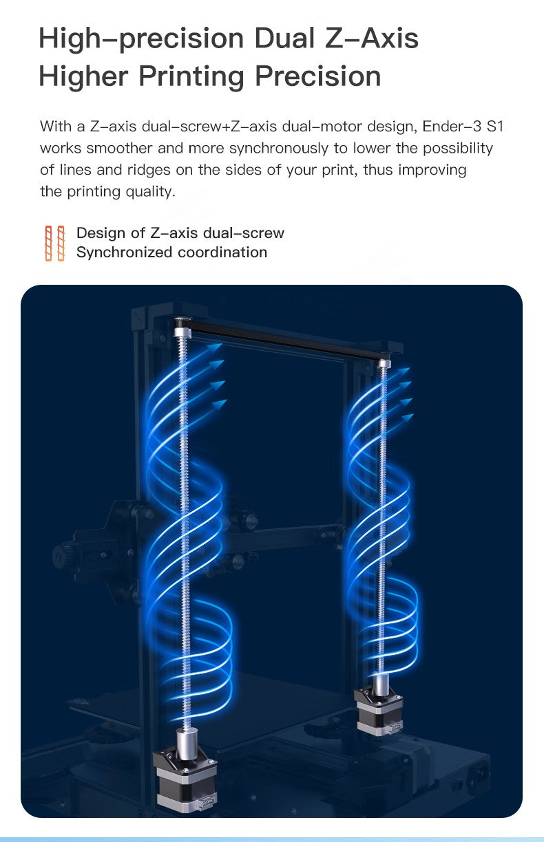 Impresora 3D Creality Ender-3 S1X, Placa Base Silenciosa de 32 Bits, Compatible con Reanudación de Impresión en Caso de Fallo de Energía, Nivelación Automática CR-Touch