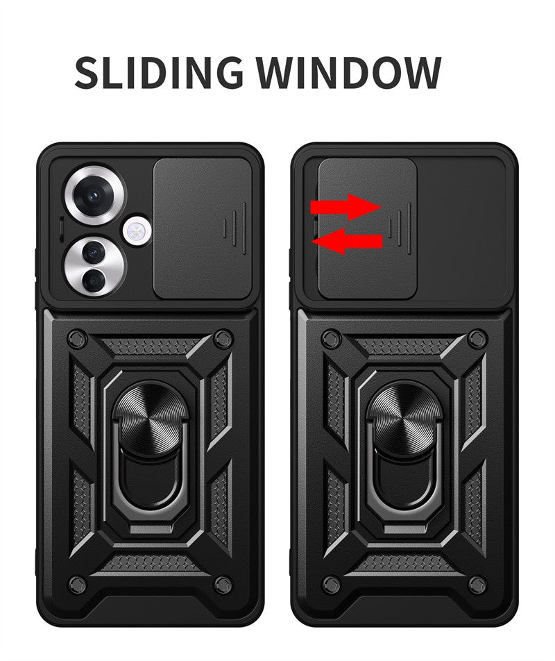 Funda para OPPO Reno11F 5G, Protector de cámara con lente deslizante, armadura a prueba de golpes, Coque para OPPO Reno11 F Reno 11F 11 F 5G