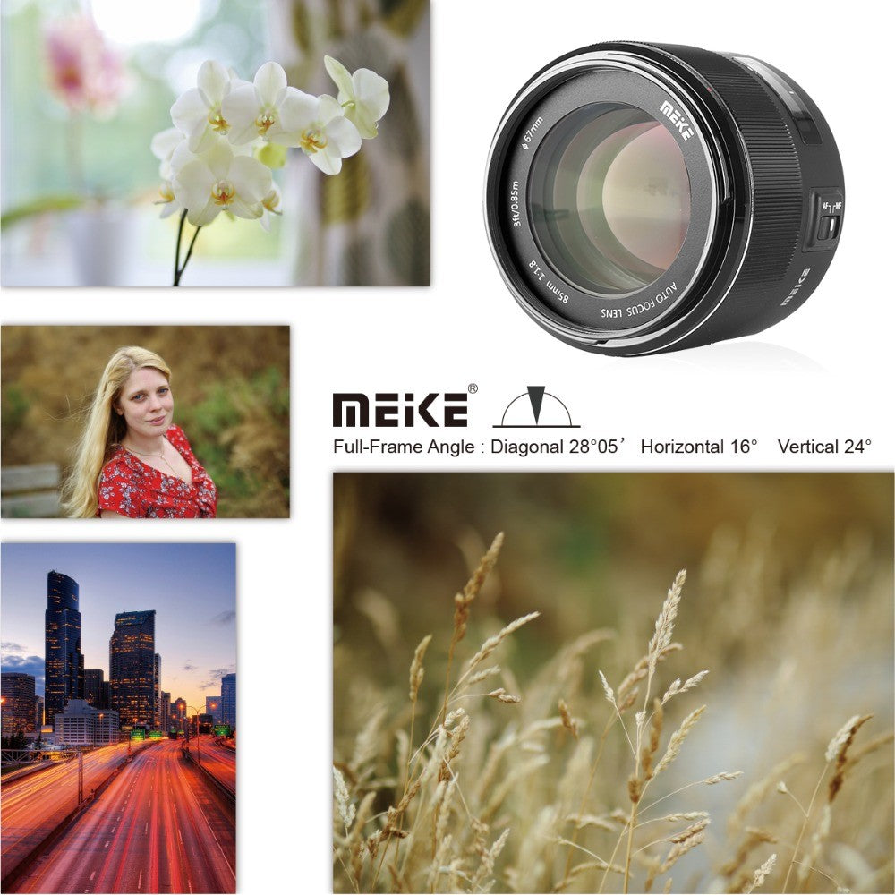 Lente de Retrato Teleobjetivo Medio Meike 85mm F1.8 SE Mark II de Enfoque Automático para Cámaras Canon EOS con Montura EF 5D Mark IV 6D Mark II