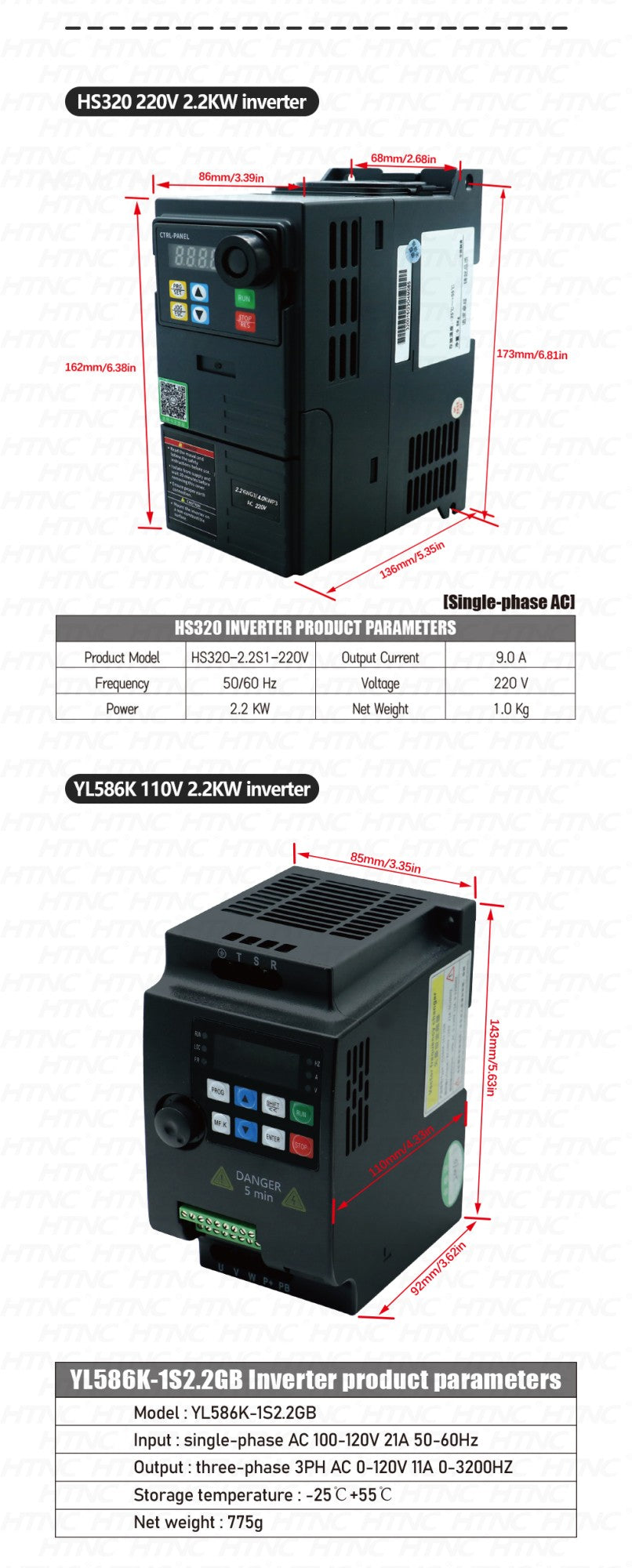 Motor de husillo CNC de 2200W, 220v ER20, 2,2 kW, husillo de refrigeración por agua redondo, 24000RPM + 2,2 kW VFD 50/60hz + bomba de agua + soporte de 80mm