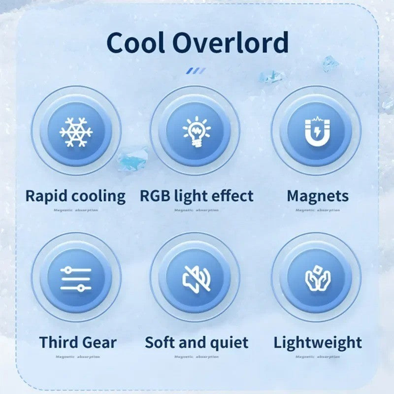 Ventilador de refrigeración de radiador móvil magnético 2 en 1 para iPhone IPAD Samsung Huawei teléfono móvil tableta ordenador refrigeración de juegos General