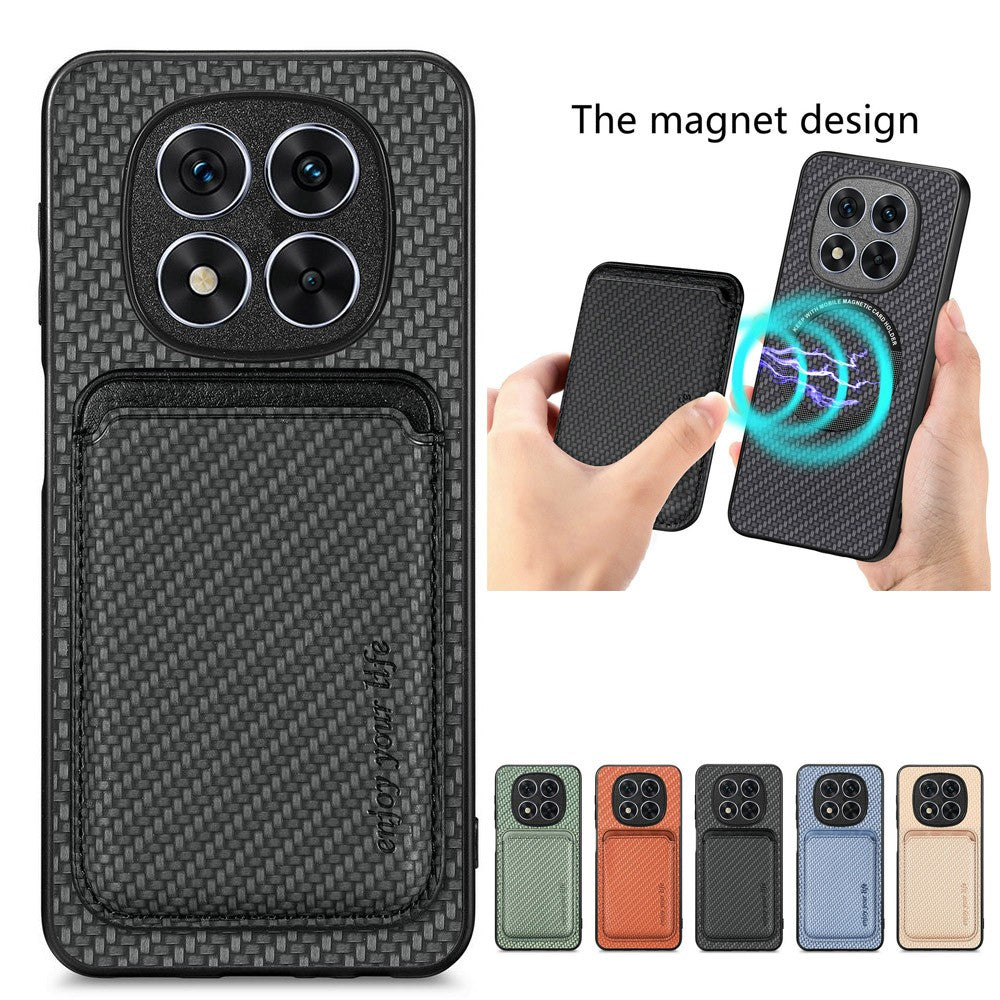 Funda de Cuero Desmontable 2 en 1 con Imán para Xiaomi Redmi Note 15 5G 4G, Funda con Ranuras para Tarjetas, Carcasa Trasera para Redmi Note 14 Pro Plus 13 14C