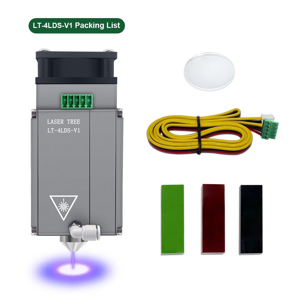 Árbol láser 20W 30W 40W 60W módulo láser con asistencia de aire TTL módulo de luz azul para grabador láser CNC herramientas de corte de carpintería