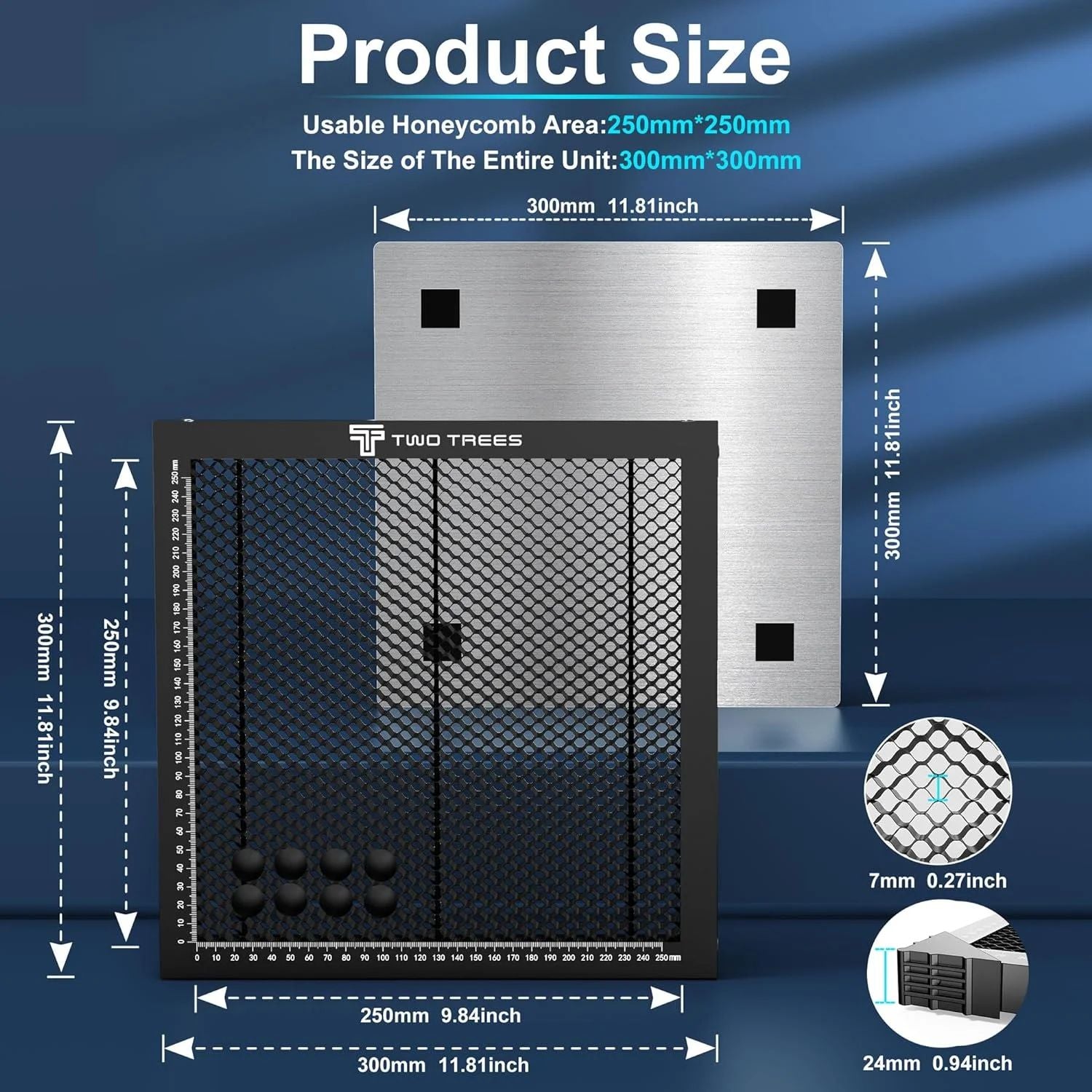 TWO TREES Mesa de grabado láser CNC, máquina de corte láser, mesa de trabajo de panal para máquina cortadora de Co2 TS2 TTS-55, piezas de equipo de búsqueda láser
