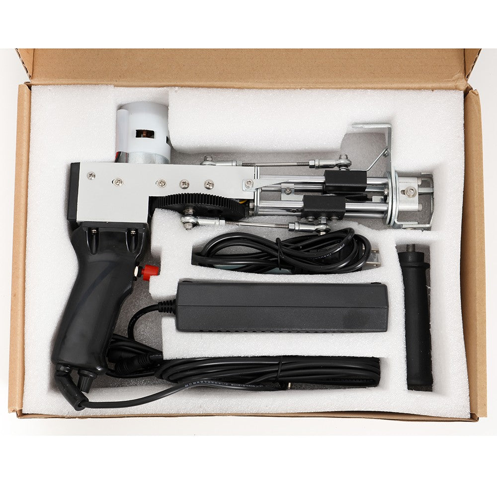 Máquina eléctrica para tejer alfombras, pistola para mechones de alfombras, herramientas para hacer alfombras, máquina de bordado manual de corte/bucle de 7-21mm, 110-220V