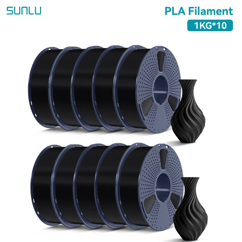 Filamentos SUNLU PLA PETG PLA Plus, 10 rollos de filamento 3D, 1 KG/rollo, 1,75mm, 100% líneas de filamento, ordenadamente para impresión 3D de la UE y EE. UU.