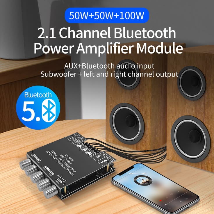 Módulo Amplificador de Audio Bluetooth 2x50W