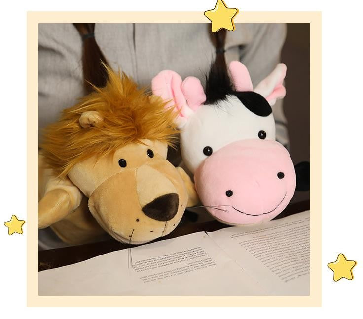 Juguetes de Peluche, Marionetas de Dedo, Muñecas Kawaii, Juguetes Educativos para Bebés, León, Elefante, Conejo, Mono, Regalo para Niños