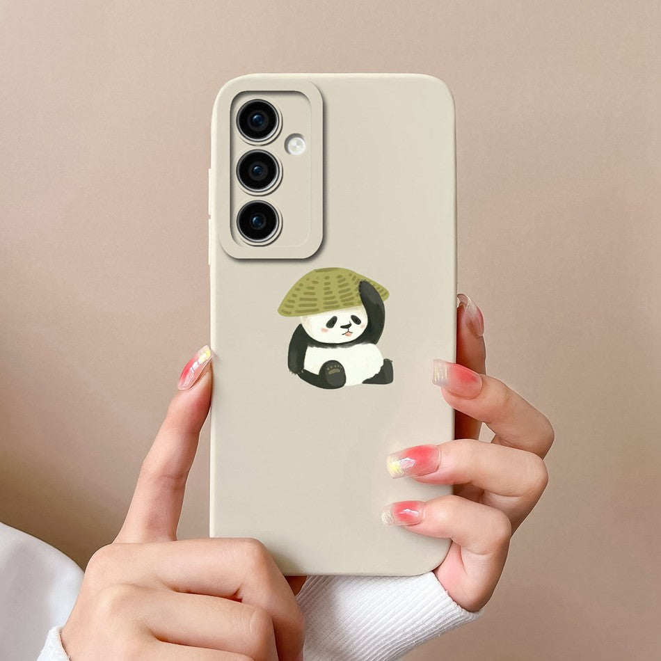 Funda para Samsung A35 A55 5G, funda trasera romántica, Protector de cámara de silicona líquida suave para Samsung A 35 A 55 Anti Choc Coque Capa