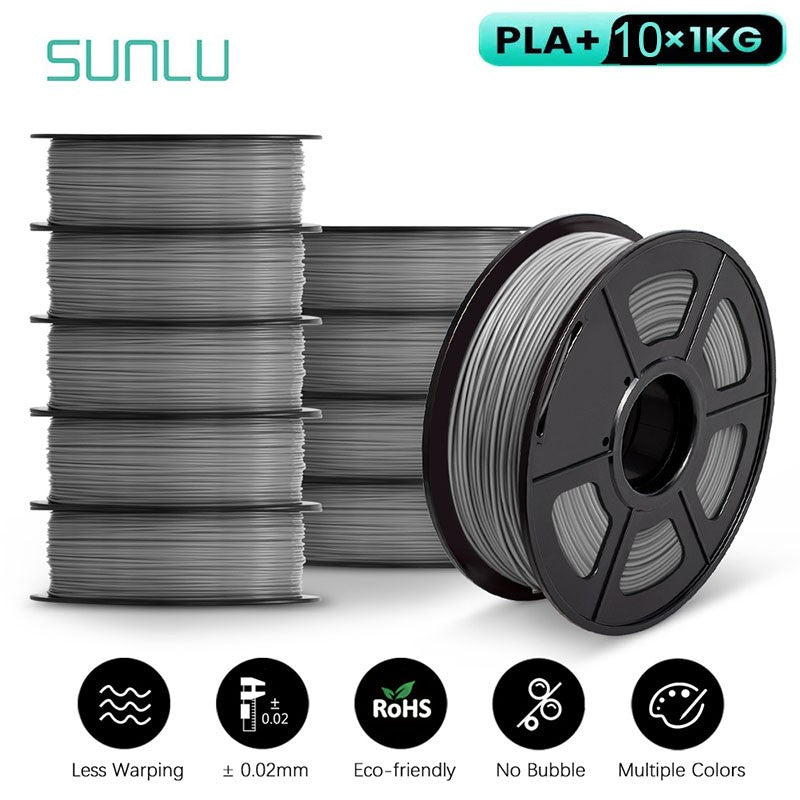 Filamento SUNLU 3D PLA/PLA PLUS de 10 kg (22 lb), 1.75 mm, Filamento para Impresora 3D, Ecológico y de Alta Resistencia