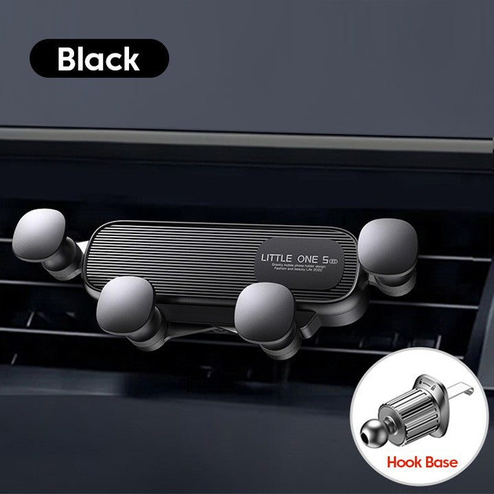360 °   Soporte giratorio para teléfono de coche por gravedad, rejillas de ventilación para coche, soporte de montaje con Clip, varilla de extensión en soporte para teléfono inteligente, soporte GPS