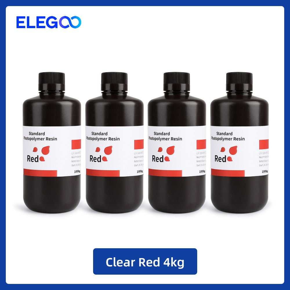 ELEGOO 2 uds/4 Uds 1KG juego de resina para impresora 3D LCD resina de curación UV 405nm resina fotopolímero estándar para impresión LCD 3D