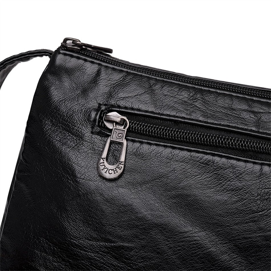 Bolso bandolera de Color liso que combina con todo, bolsos de hombro de alta capacidad para mujer, bolso de mano de piel sintética de alta calidad 2021