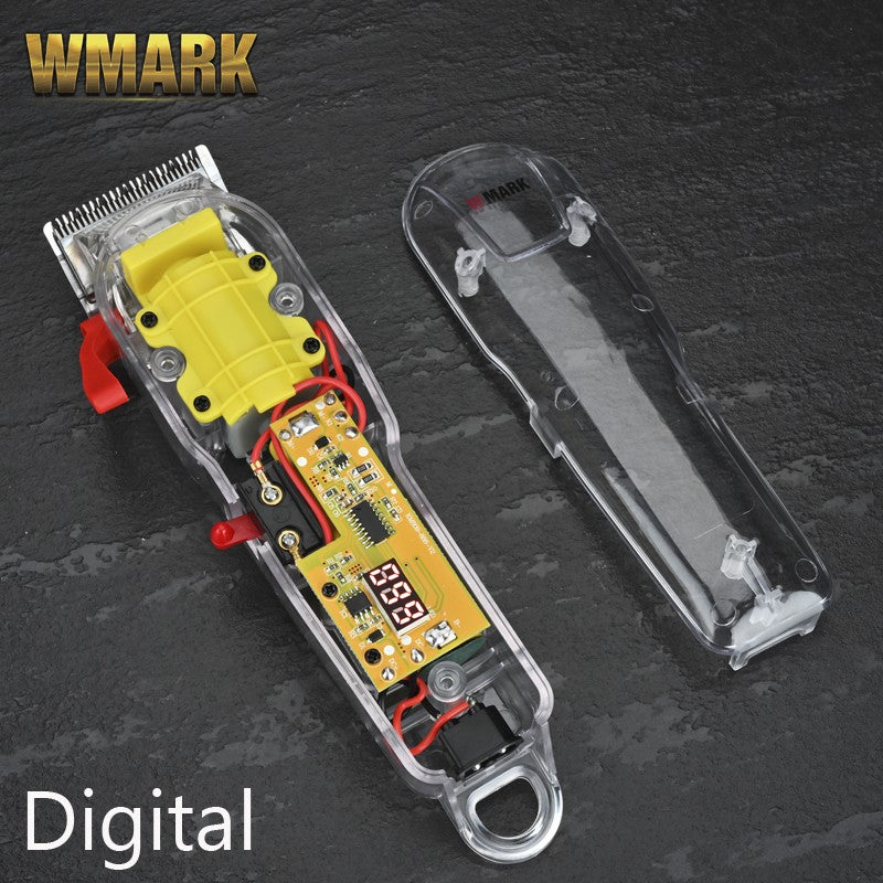 Cortadora de pelo recargable WMARK NG-108 NG-118 de estilo transparente, cortadora de pelo profesional con cable y NG-202 inalámbrica